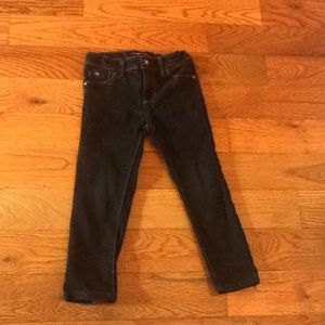 Black skinny adjustable jeans